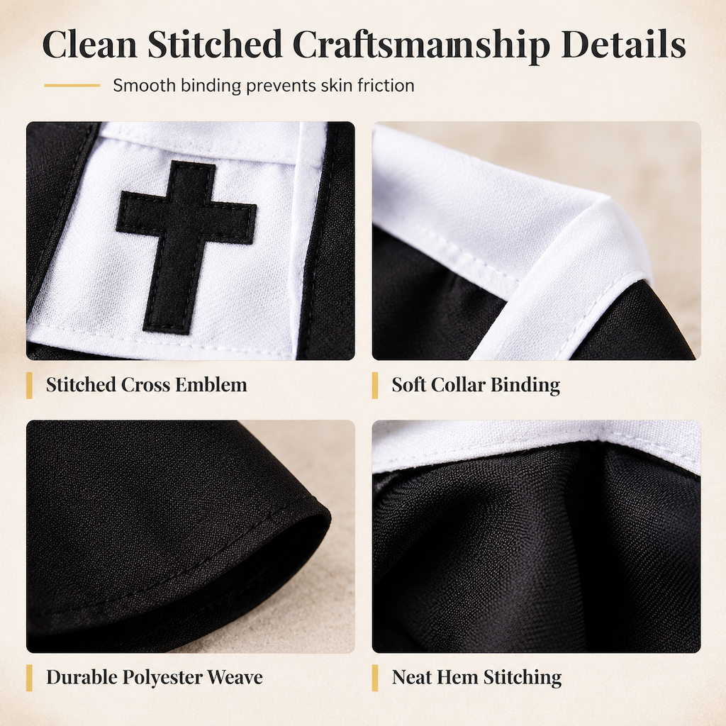 ⏳Limited-time 50% off⏰Funny Pet Nun Costume for Cats and Small Dogs Cosplay Outfit for Dress Up and Photo Props🐱✝️