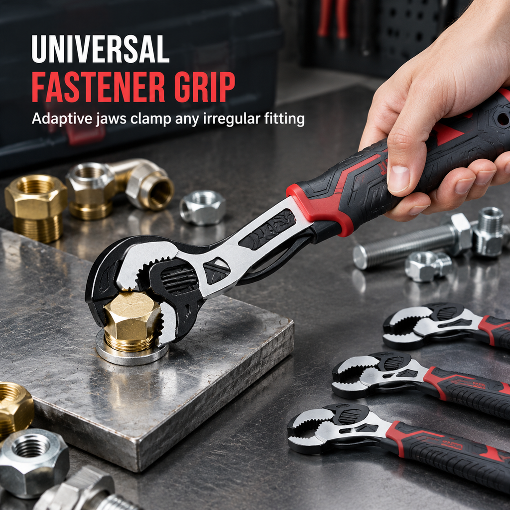 Multi Functional Locking Adjustable Wrench Quick Adjusting Universal Hand Tool