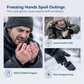 Winter Waterproof Windproof Warm Lined Outdoor Sports Gloves with Zipper for Cycling Hiking and Skiing
