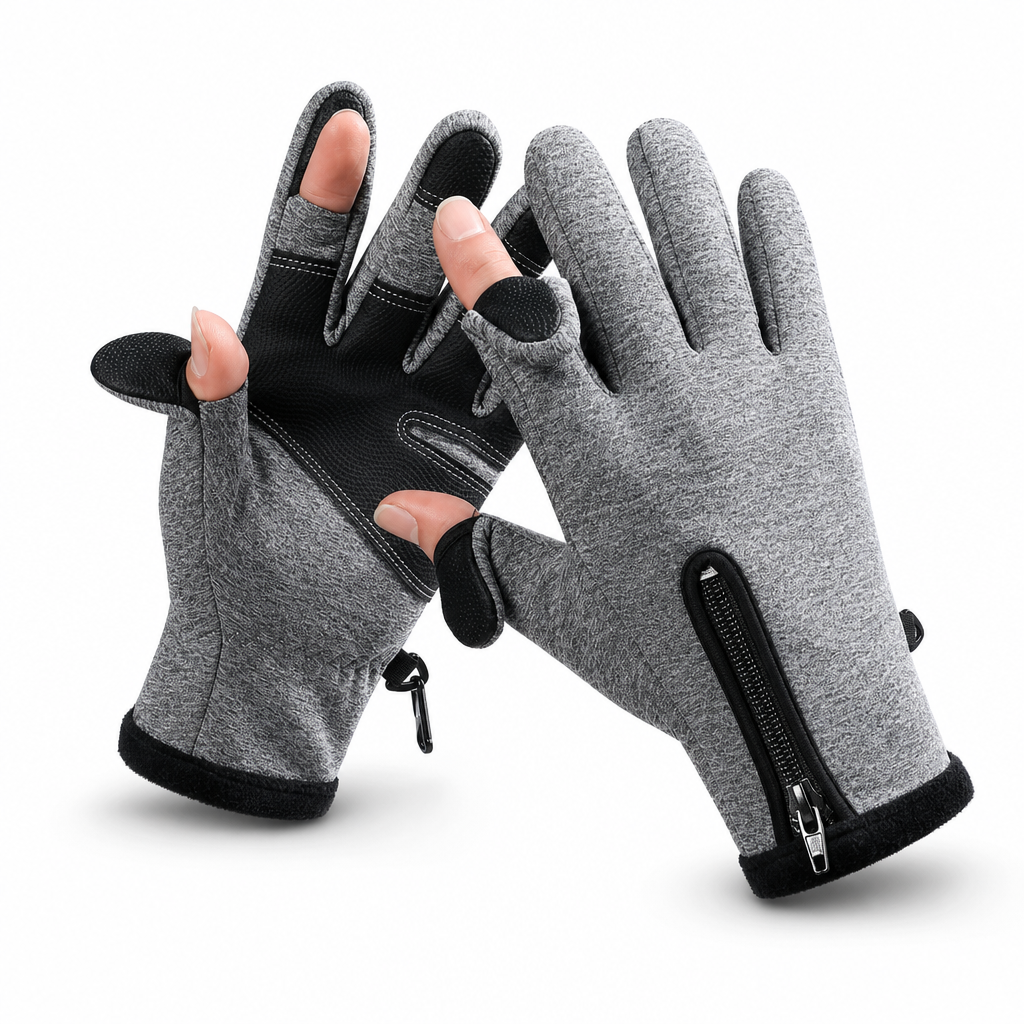 Winter Waterproof Windproof Warm Lined Outdoor Sports Gloves with Zipper for Cycling Hiking and Skiing