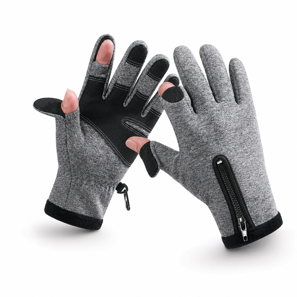 Winter Waterproof Windproof Warm Lined Outdoor Sports Gloves with Zipper for Cycling Hiking and Skiing