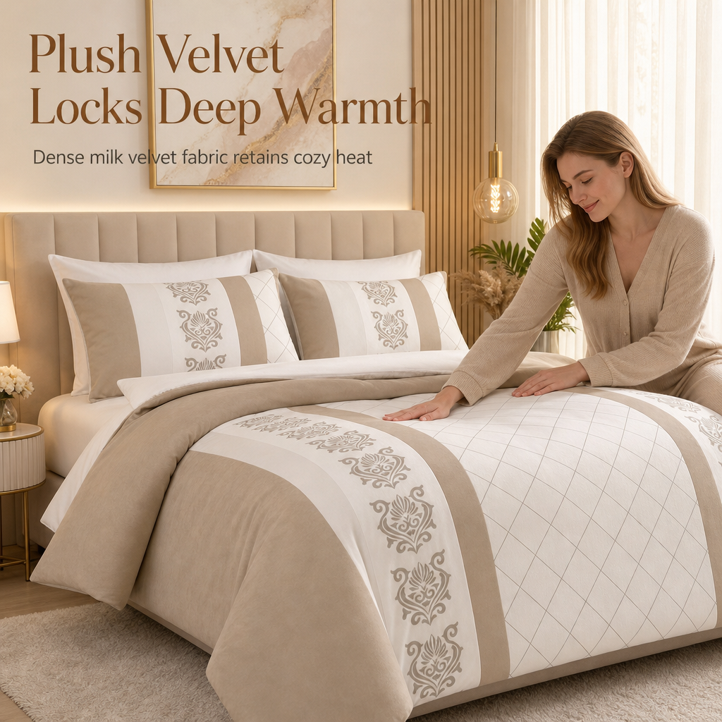 🌸50% OFF NOW!🌸🛏️ Winter Warm 3-Piece Comforter Bedding Set – Cosy Up Cold Nights With a Soft, Coordinated Bedding Refresh, Easy to Style & Simple to Care For ✨