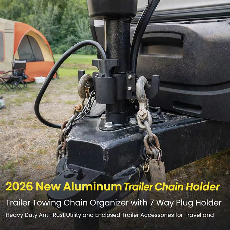 📢📢50% OFF !! ⏰Aluminum Trailer Towing Chain Organizer Mount🚠🚗