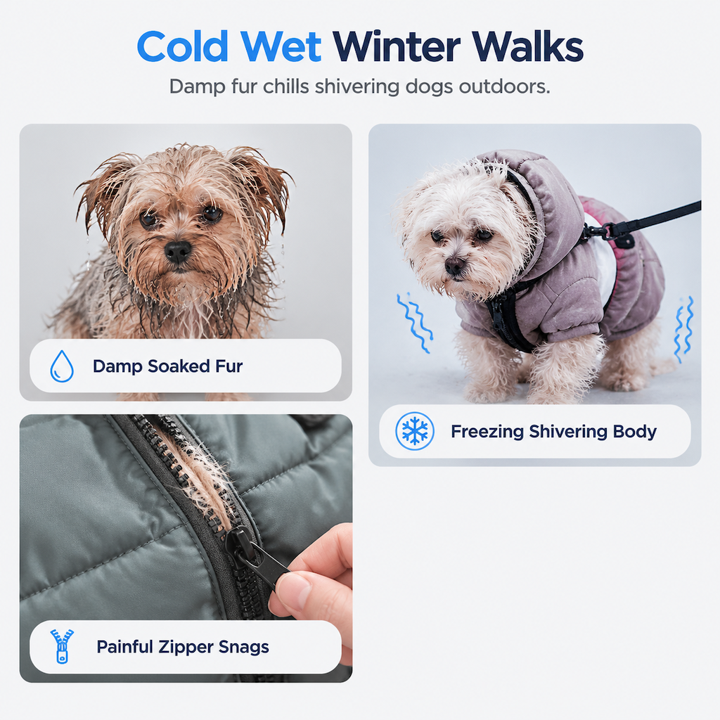 🐶 50% OFF! 🧥 Warm Waterproof Dog Coat – With hood & winter-ready warmth ✨