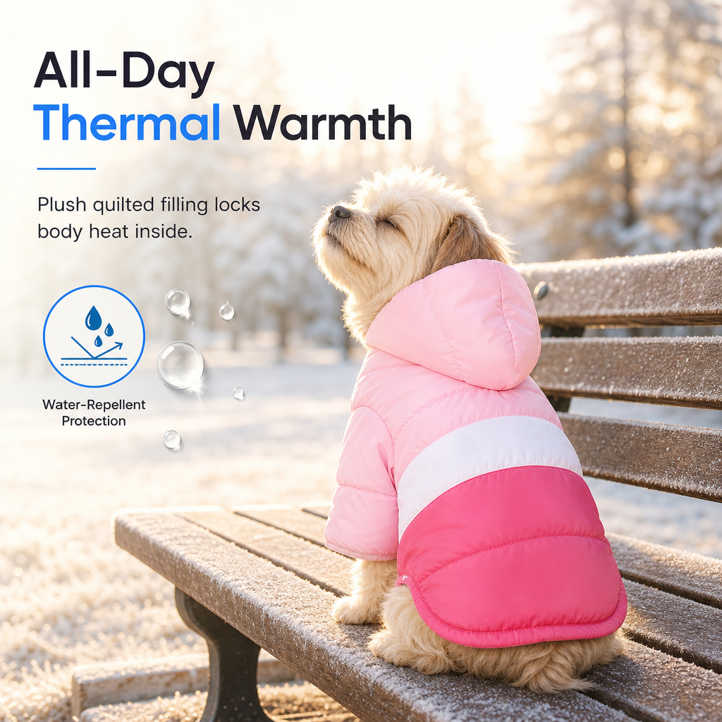 🐶 50% OFF! 🧥 Warm Waterproof Dog Coat – With hood & winter-ready warmth ✨