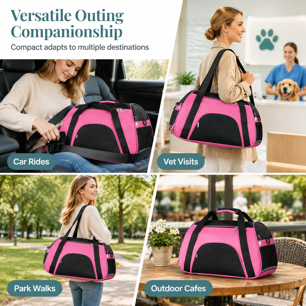 Breathable Pet Shoulder Bag Portable Outdoor Travel Carrier for Cats and Dogs