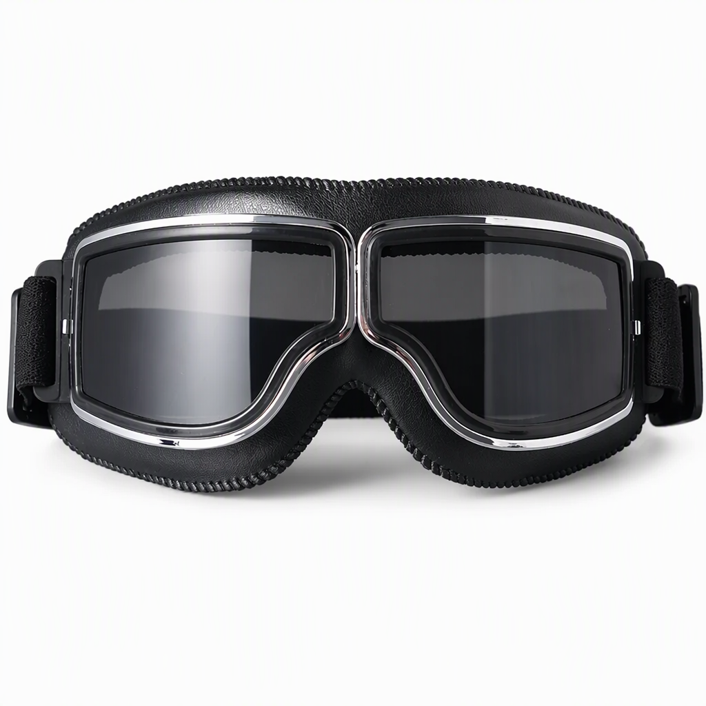 Retro Motorcycle Goggles Vintage Windproof Riding Glasses for Cruiser Helmet and Off-Road Dirt Bike