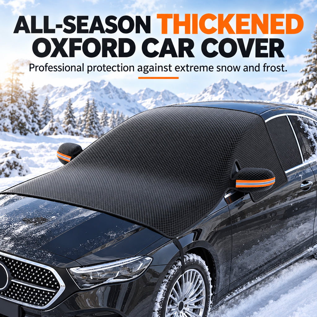 ❄️ LIMITED-TIME 50% OFF! ✨ Thickened Oxford Windshield Cover – Windproof, All-Season, Secure Fit ☀️