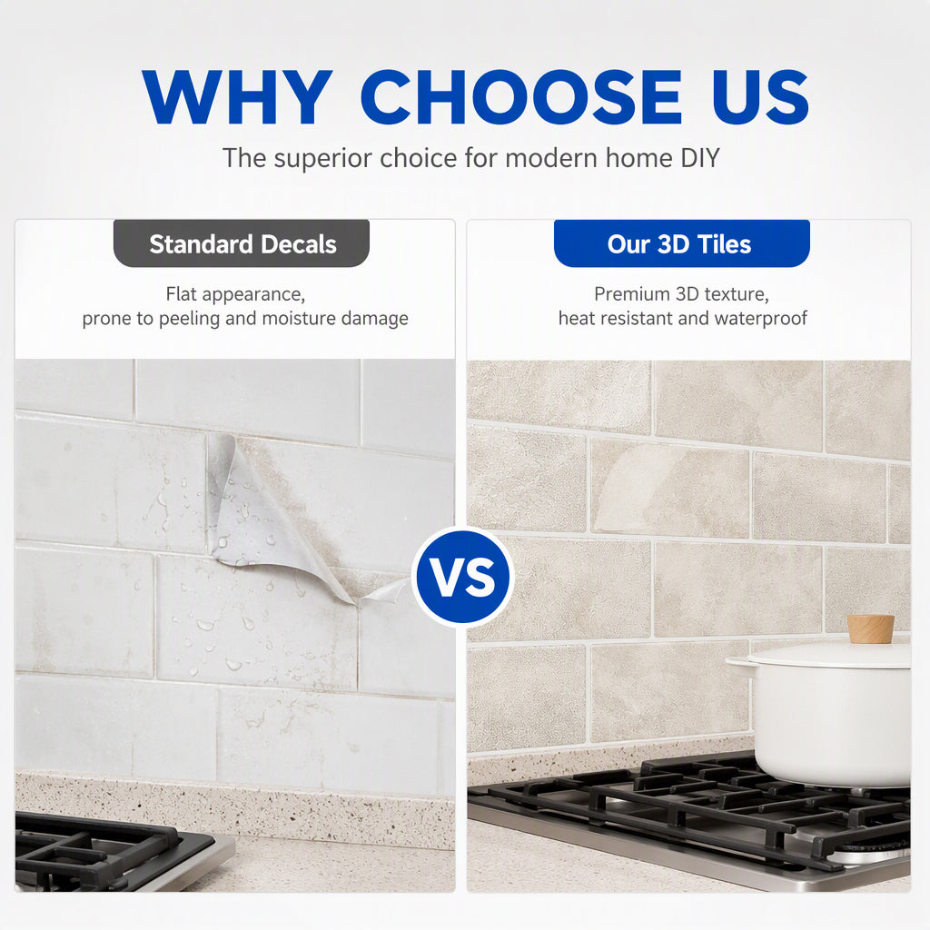 Premium Peel and Stick Backsplash Tiles for Kitchen and Bathroom