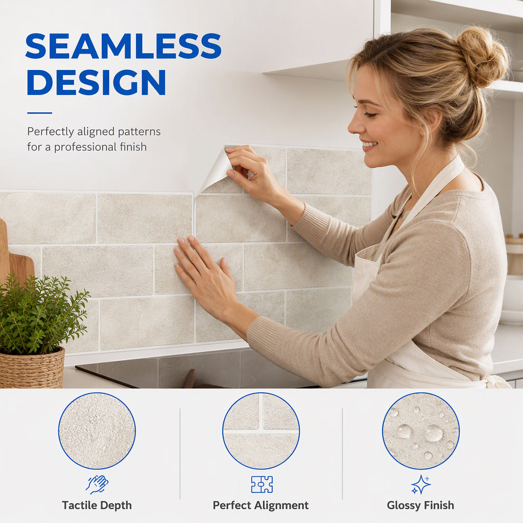 Premium Peel and Stick Backsplash Tiles for Kitchen and Bathroom