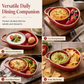 Retro Ceramic Divided Baking Dish with Handle