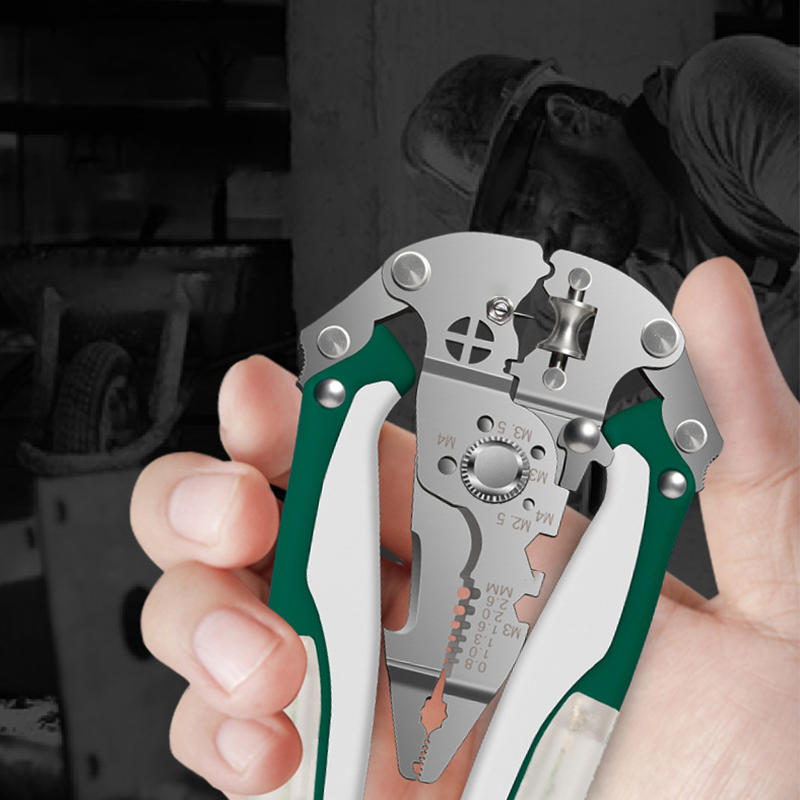Multifunction Foldable Wire Strippers with Voltage Tester