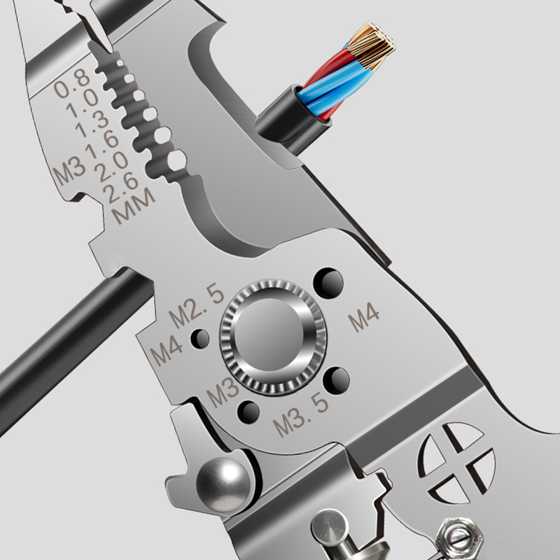 Multifunction Foldable Wire Strippers with Voltage Tester