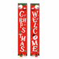 Christmas Porch Banner Hanging Front Door Couplets for Outdoor Holiday Party and New Year Decoration