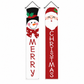 Christmas Porch Banner Hanging Front Door Couplets for Outdoor Holiday Party and New Year Decoration