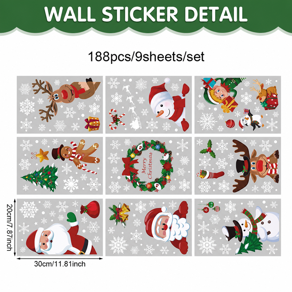 Christmas PVC Static Window Clings