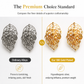 📢📢 50% OFF✨18K Gold-Plated Double Leaf Earrings – Sparkling CZ, Two-Way Wear Design