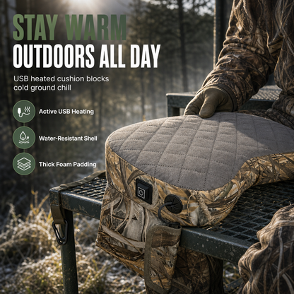 🏕️ LIMITED-TIME 50% OFF! ✨ Portable Camouflage Outdoor Seat Cushion – Heated, Thickened, Waterproof 🎣