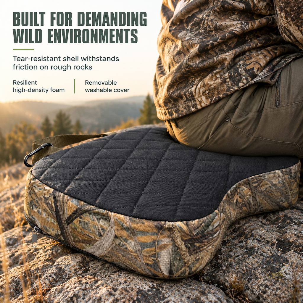 🏕️ LIMITED-TIME 50% OFF! ✨ Portable Camouflage Outdoor Seat Cushion – Heated, Thickened, Waterproof 🎣