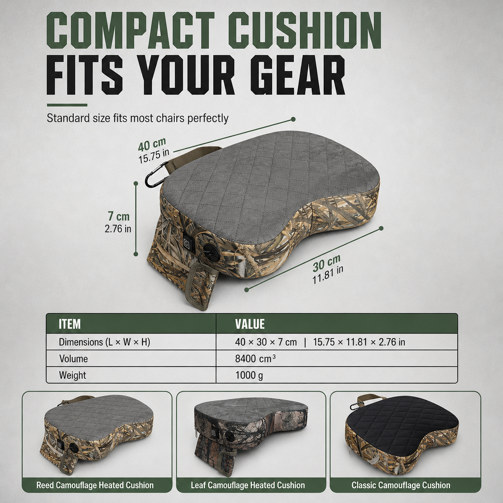 🏕️ LIMITED-TIME 50% OFF! ✨ Portable Camouflage Outdoor Seat Cushion – Heated, Thickened, Waterproof 🎣