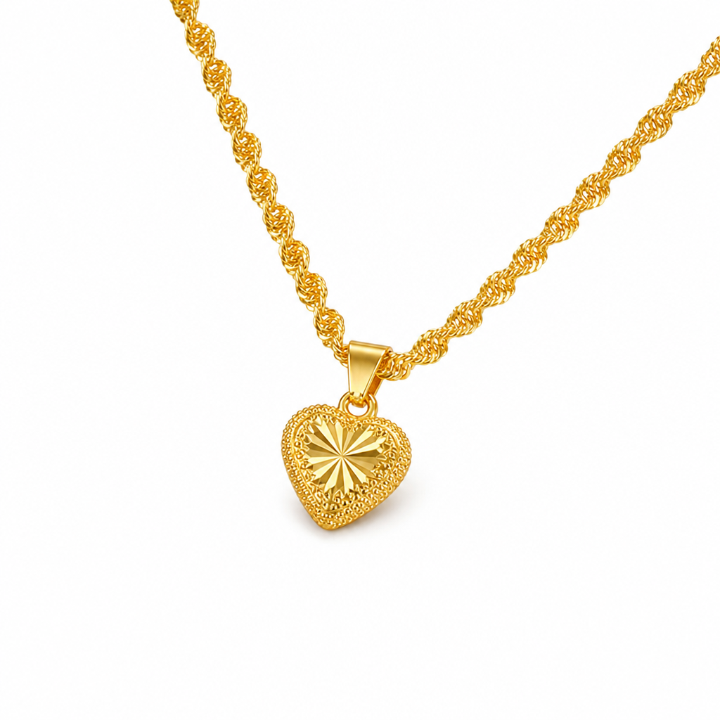 🌸 50% OFF NOW! 🌸Retro Heart Shaped for Women Copper Alloy Imitation Gold Clavicle Chain Jewelry