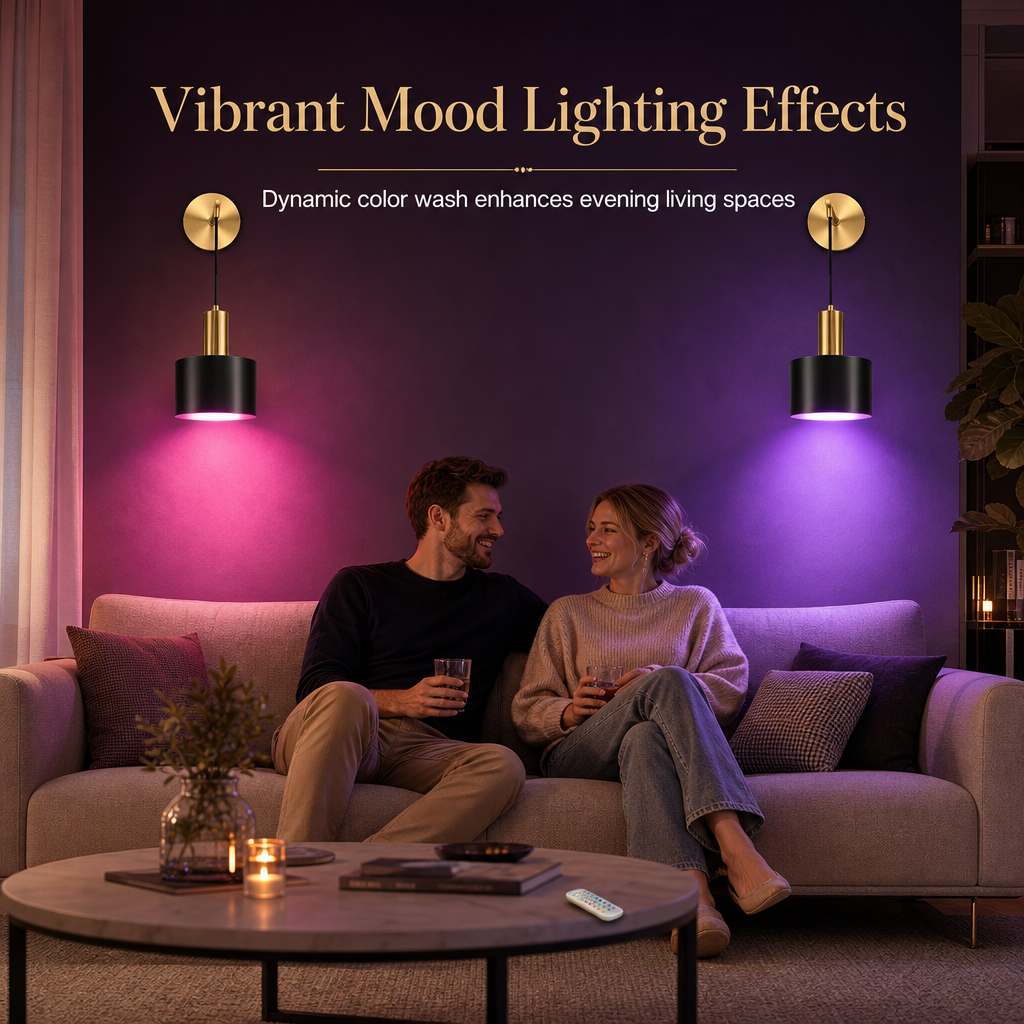 Battery Operated Wall Sconce Wall Mounted Dimmable Lamp with Remote Control for Bedroom Bedside and Living Room