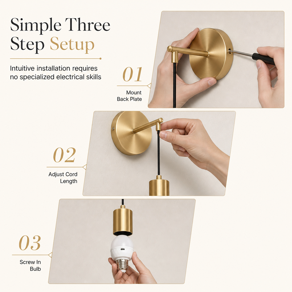 Battery Operated Wall Sconce Wall Mounted Dimmable Lamp with Remote Control for Bedroom Bedside and Living Room