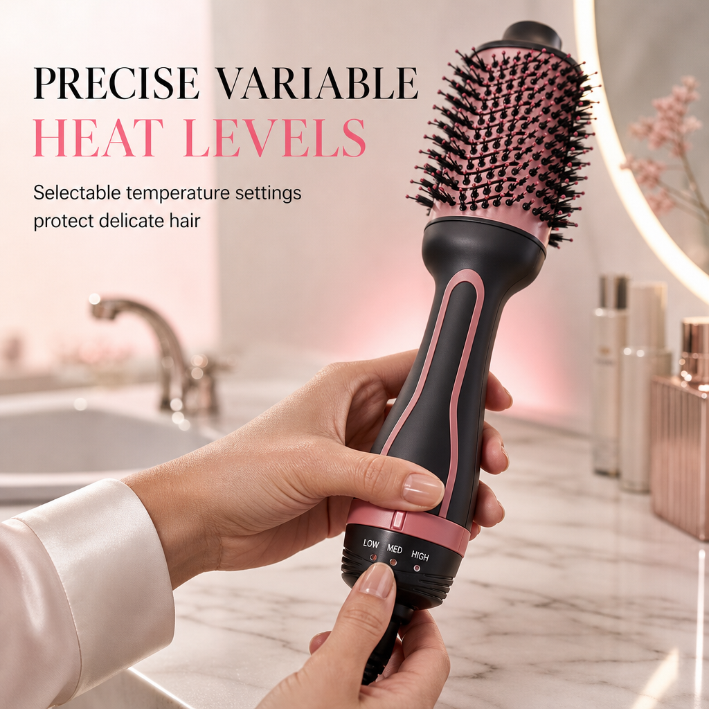 Multi Functional Hair Dryer Brush and Hot Air Styler for Hair Straightening and Curling Wet and Dry Hair