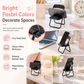 Cute Chair Shaped Cell Phone Stand Creative Desktop Holder and Decorative Ornament for Dormitory