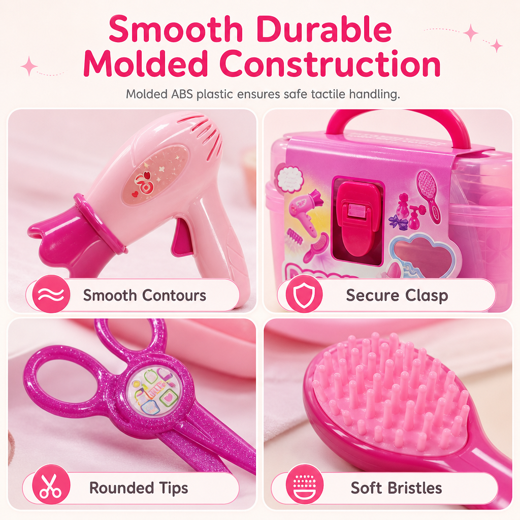 📢📢 50% OFF🎨Kids Hair Salon Pretend Play Set – Toy Hair Dryer & Beauty Accessories for Creative Role Play