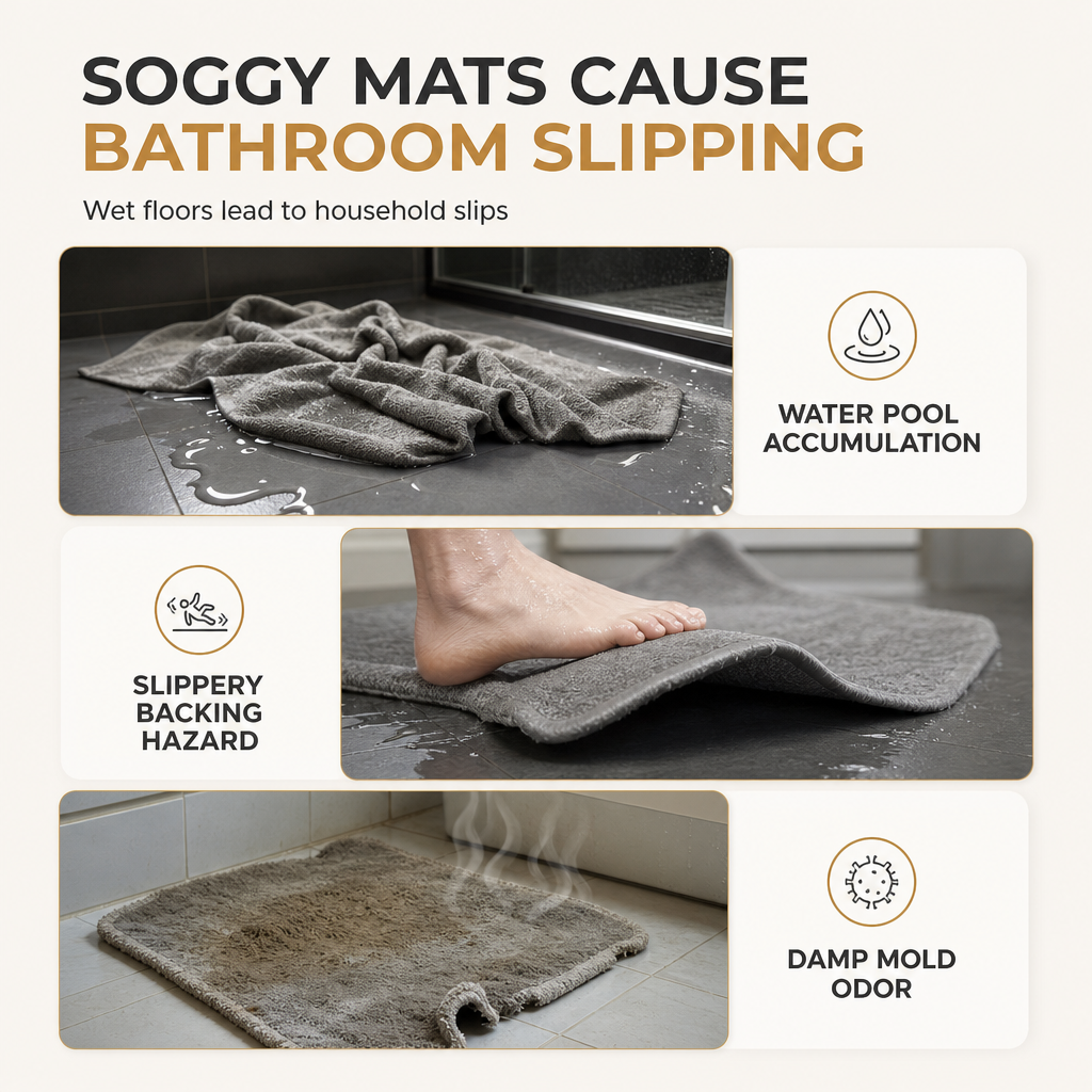 Non-Slip Water Absorbent Bathroom Mat