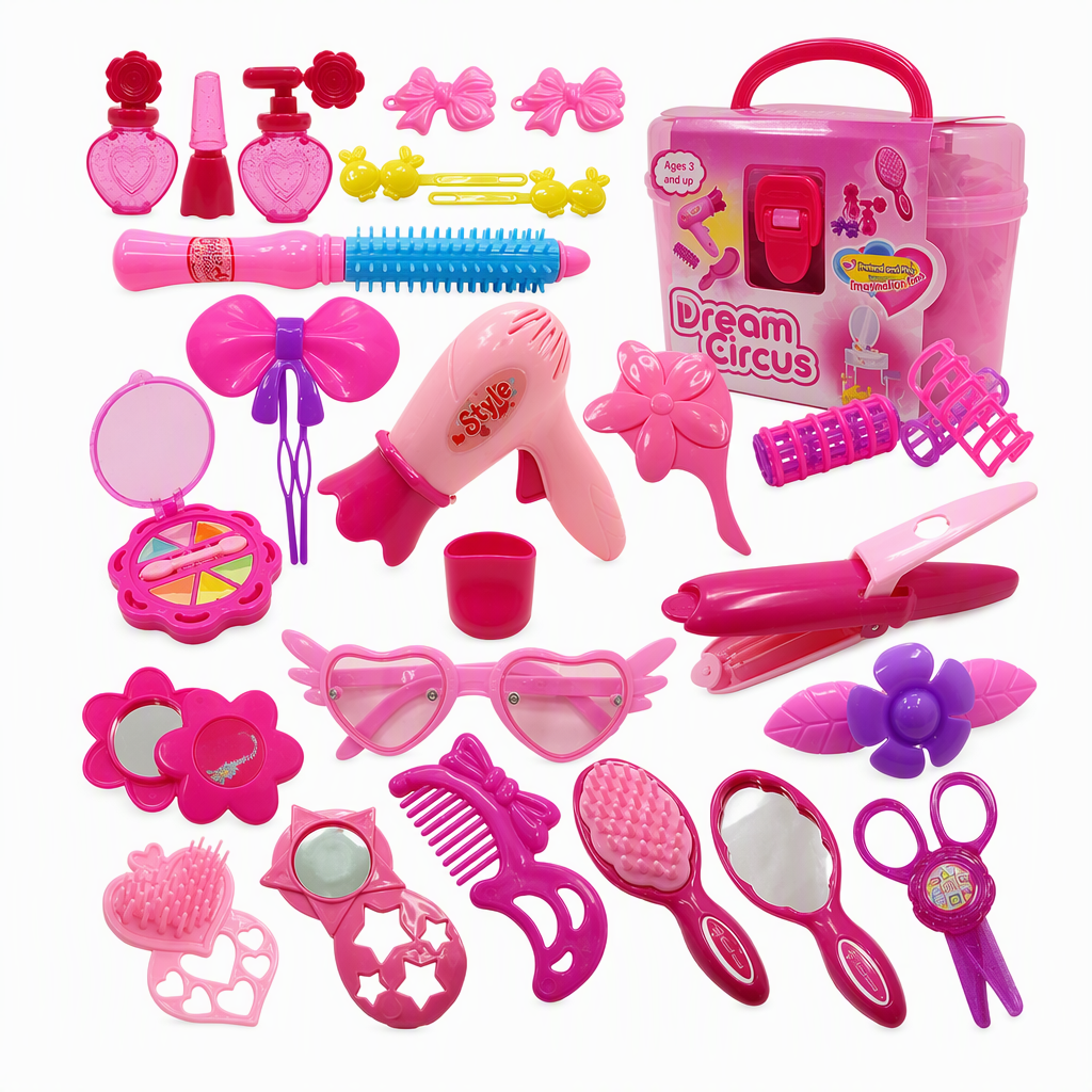 📢📢 50% OFF🎨Kids Hair Salon Pretend Play Set – Toy Hair Dryer & Beauty Accessories for Creative Role Play