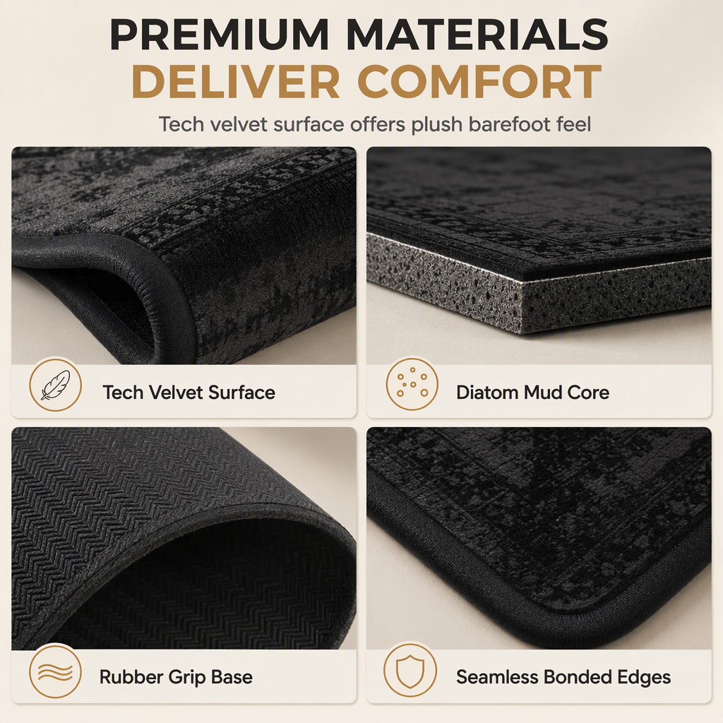Non-Slip Water Absorbent Bathroom Mat