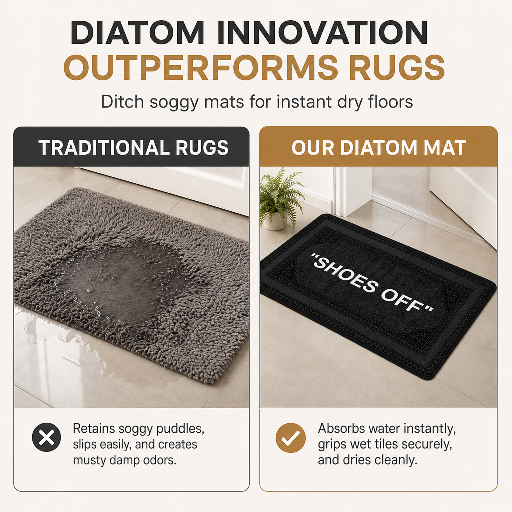 Non-Slip Water Absorbent Bathroom Mat