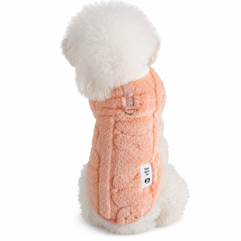 📢📢 50% OFF🦮Soft Fleece Pet Coat – Warm & Cozy Winter Jacket with Leash D-Ring for Small Dogs & Cats