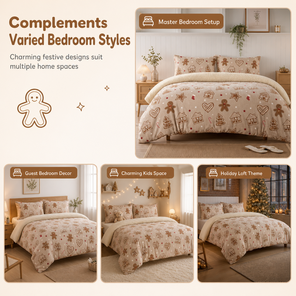 ⏳Limited-time 50% off💥Printed Thick Warm 3-Piece Bedding Set for Autumn and Winter