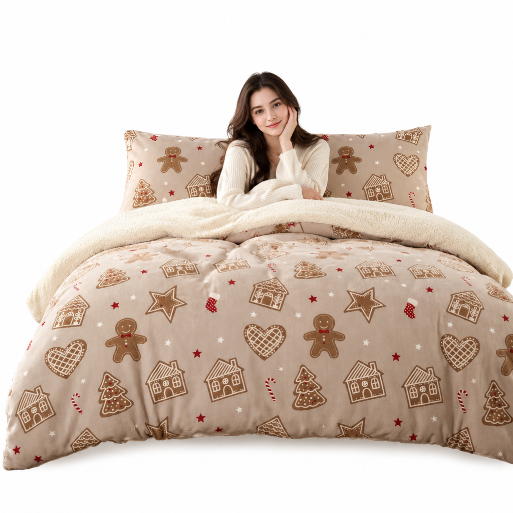 ⏳Limited-time 50% off💥Printed Thick Warm 3-Piece Bedding Set for Autumn and Winter