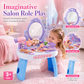 👸 LIMITED-TIME 50% OFF! ✨ Kids Pretend Play Makeup Vanity Table Toy – Safe, Sturdy, Rich Accessories 🎀