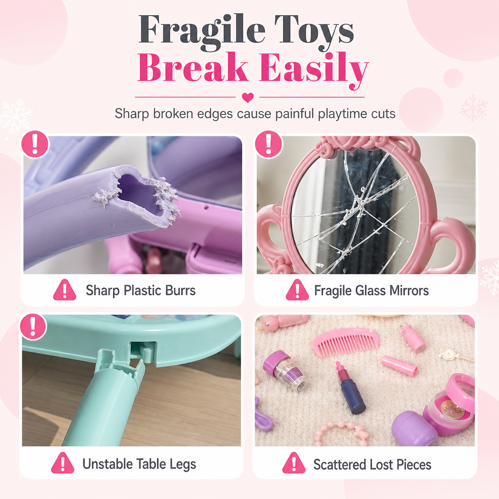 👸 LIMITED-TIME 50% OFF! ✨ Kids Pretend Play Makeup Vanity Table Toy – Safe, Sturdy, Rich Accessories 🎀