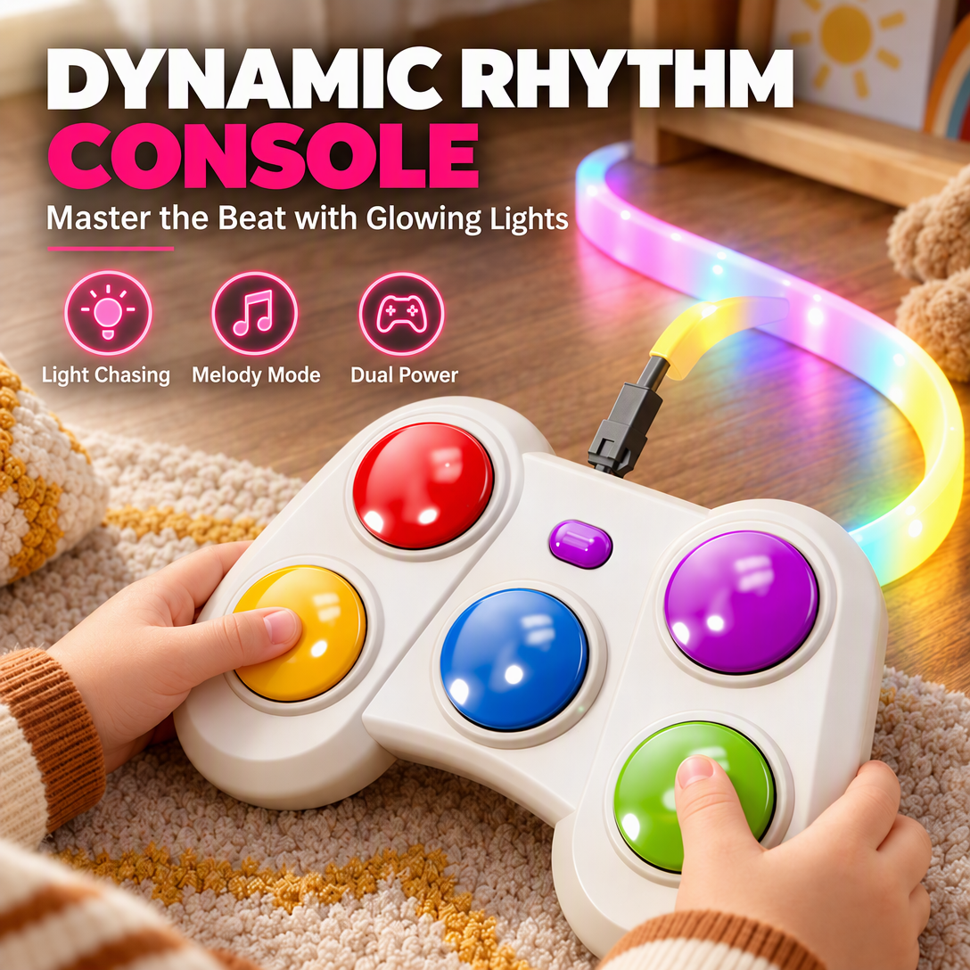📢📢 50% OFF🎮Handheld Light-Up Memory Game for Kids – Musical Electronic Toy with Dual Game Modes