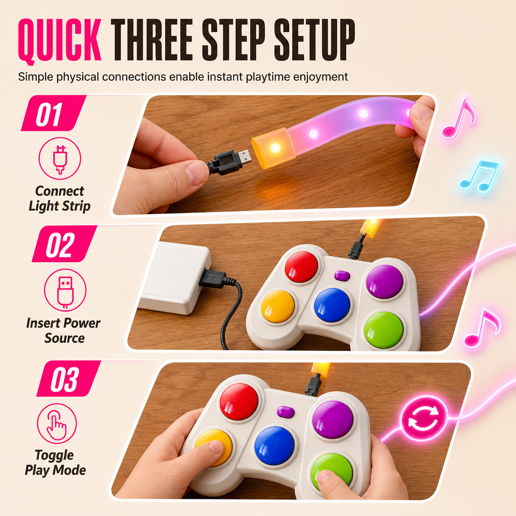 📢📢 50% OFF🎮Handheld Light-Up Memory Game for Kids – Musical Electronic Toy with Dual Game Modes