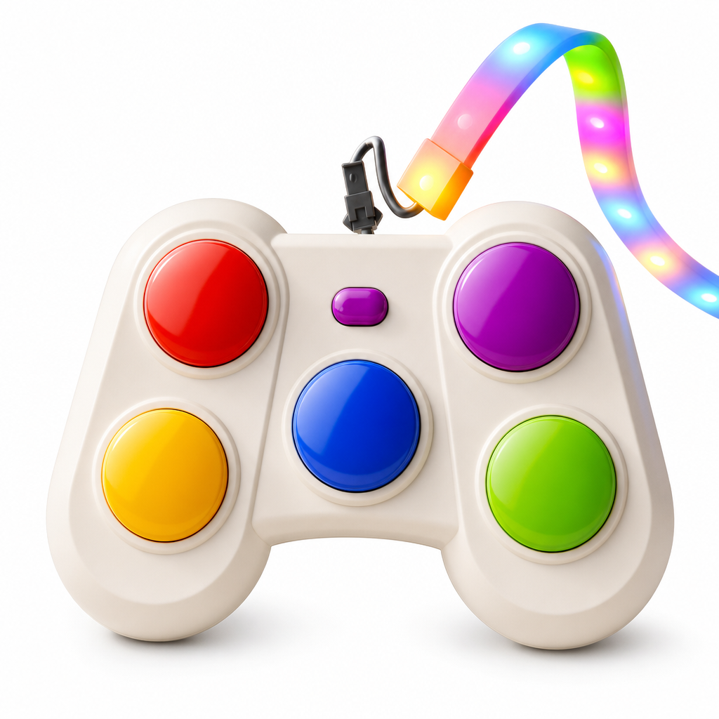 📢📢 50% OFF🎮Handheld Light-Up Memory Game for Kids – Musical Electronic Toy with Dual Game Modes