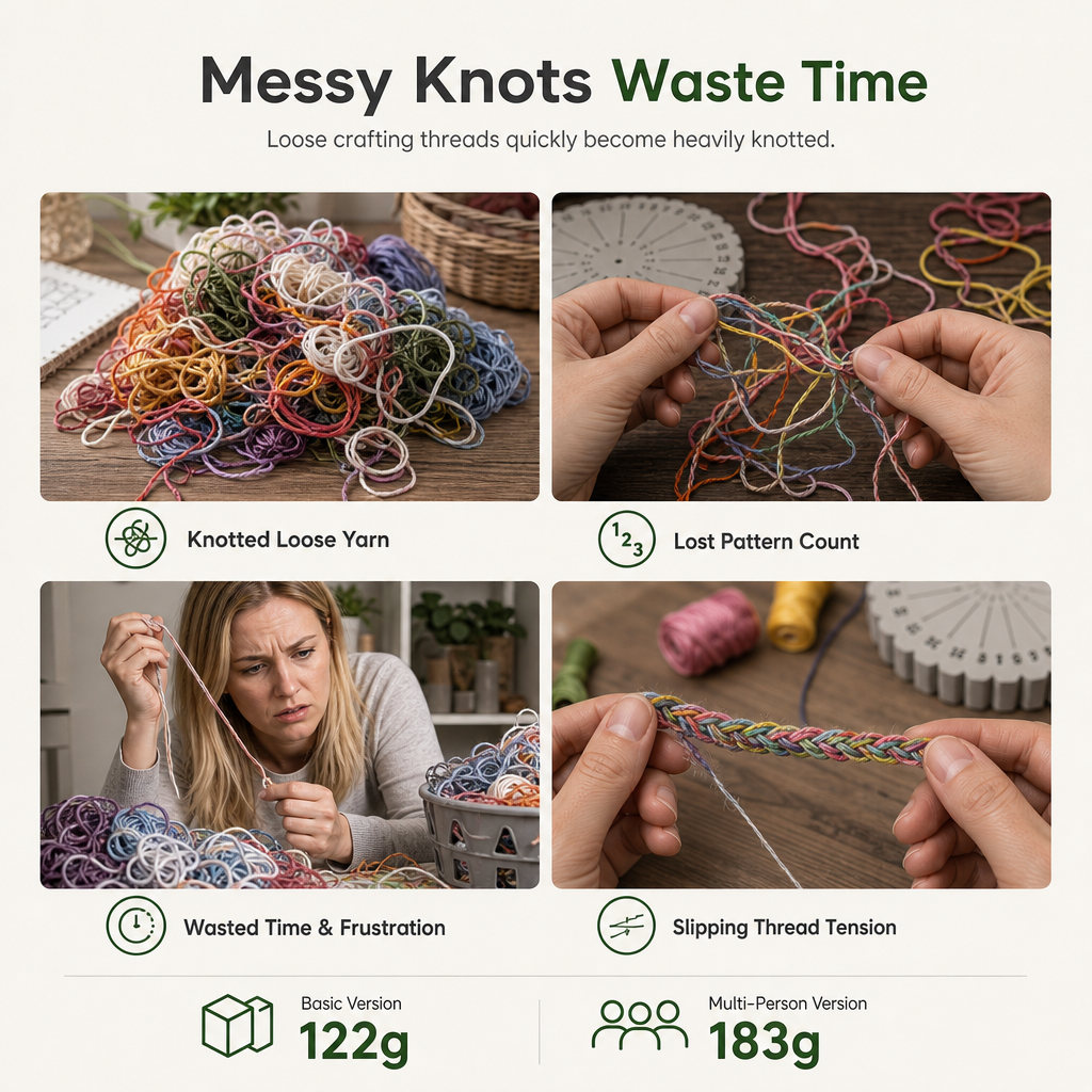 📢📢 50% OFF🧵DIY Cord Braiding Craft Kit – Complete Boxed Set for Adults & Beginners