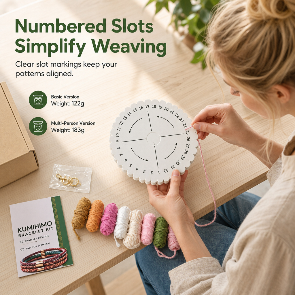 📢📢 50% OFF🧵DIY Cord Braiding Craft Kit – Complete Boxed Set for Adults & Beginners