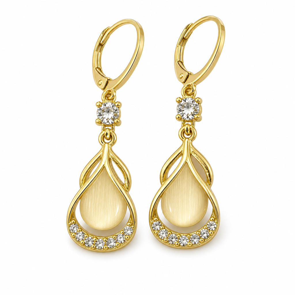 📢📢 50% OFF🌈Elegant Rhinestone Water Drop Dangle Earrings