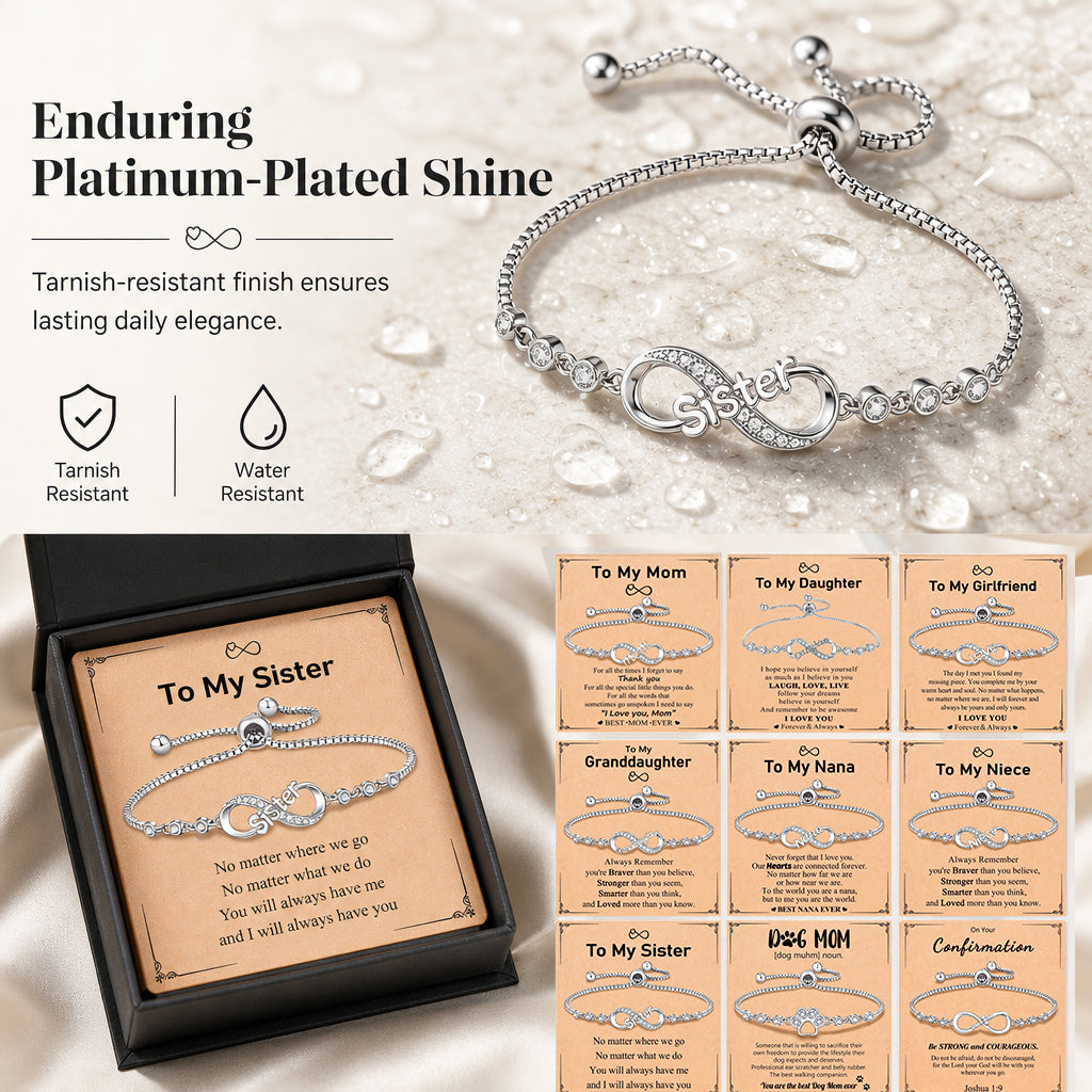 Adjustable Infinity Symbol for Women with Message Card