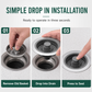 Kitchen Sink -Up Drain Stopper with Stainless Steel Body and ABS Strainer Basket Filter Plug