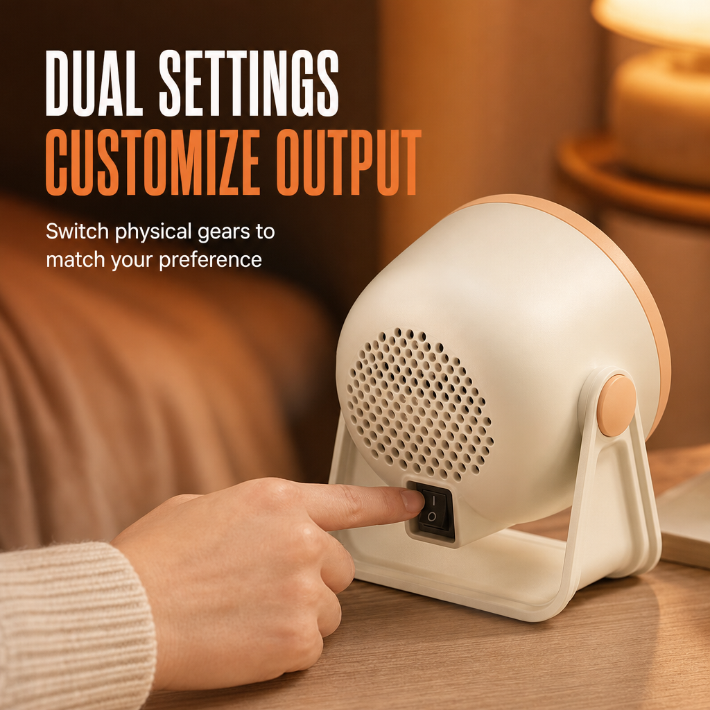 Portable Mini Radiator and Desktop Warm Air Fan for Home and Office
