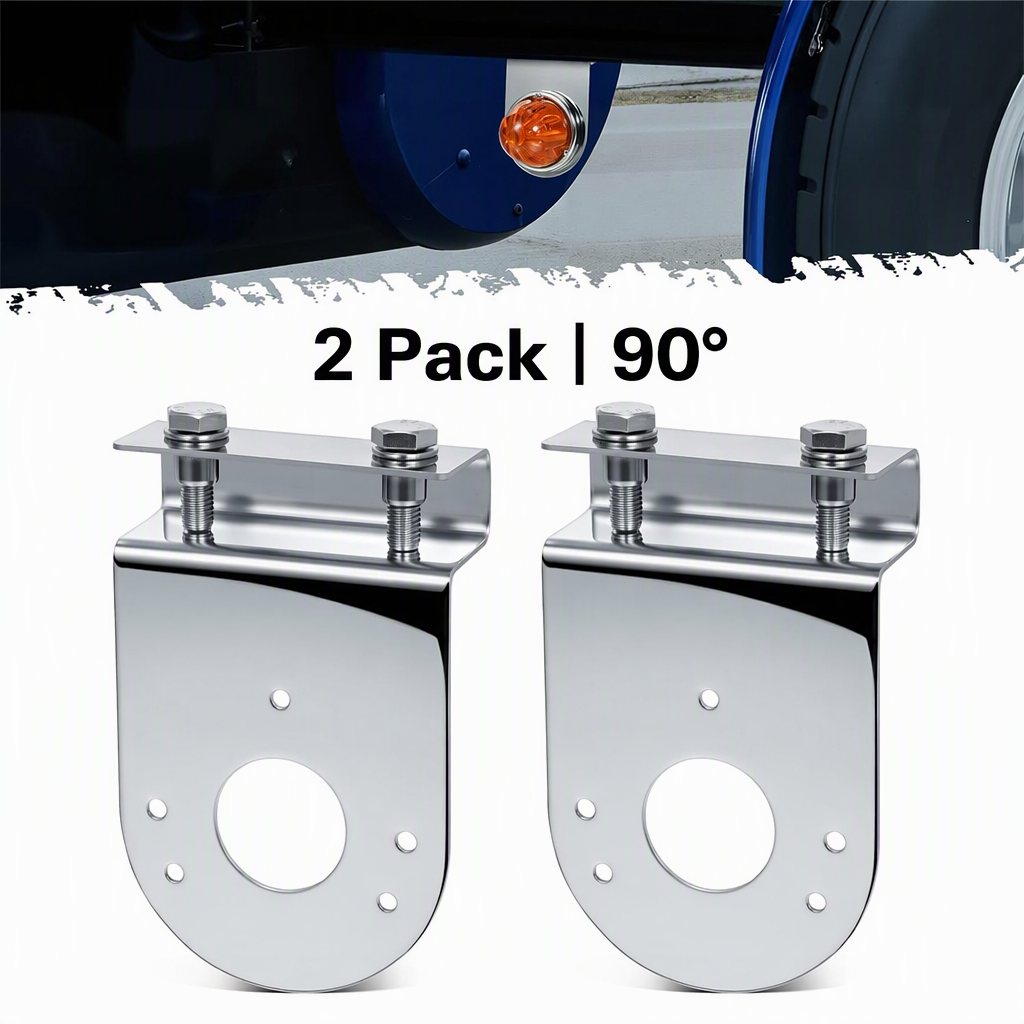 📢📢50% OFF !! ⏰Universal 304 Stainless Steel L-Shaped Watermelon LED Light Brackets for Truck Underglow Chassis Lights 2-Pack