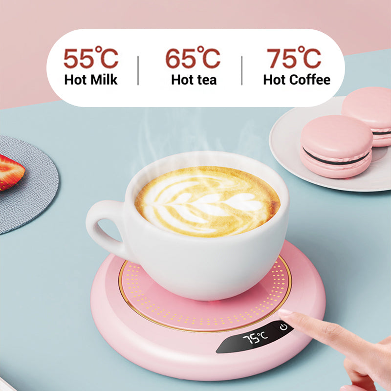 ☕✨ Electric Cup Warmer with 3 Temperature Settings – Say Goodbye to Coffee and Tea That Cool Down Quickly! 🚫 8h Automatic Shut-Off, Low 20W Power Consumption, Perfect for Office and Home 🧊
